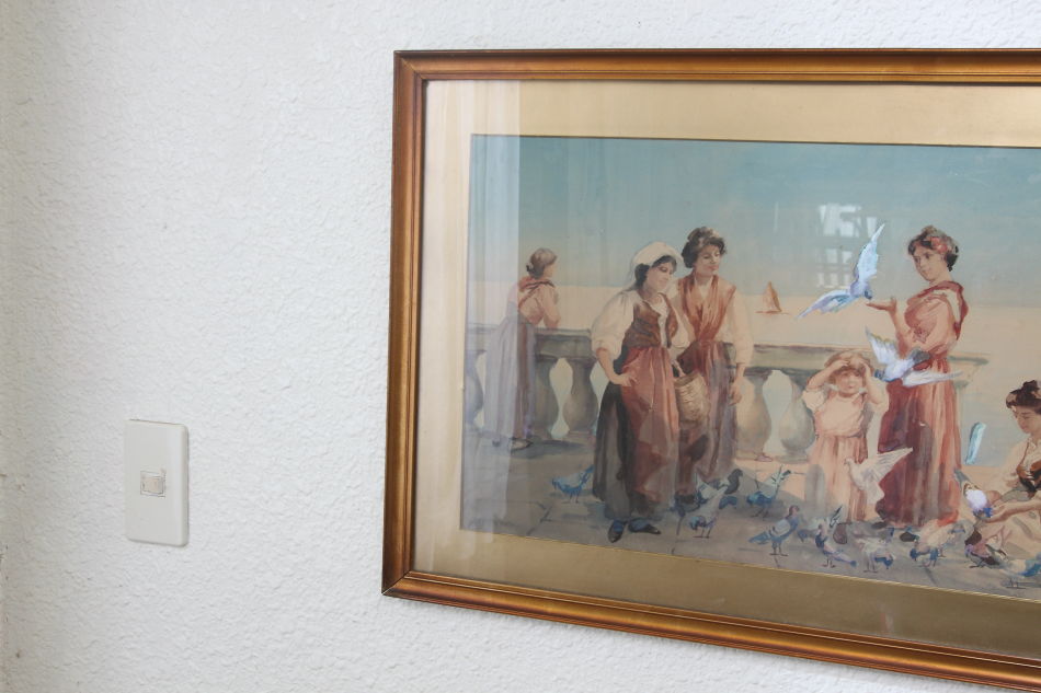 Ladies with bird / Water Colour(水彩画)