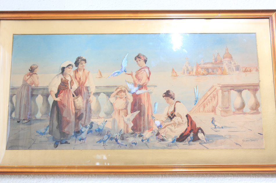Ladies with bird / Water Colour(水彩画)