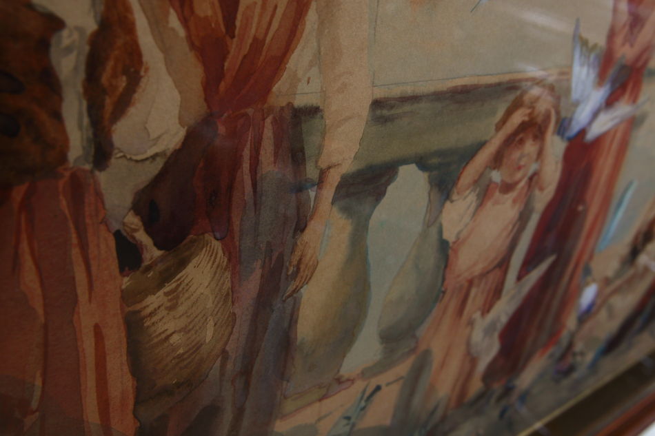 Ladies with bird / Water Colour(水彩画)