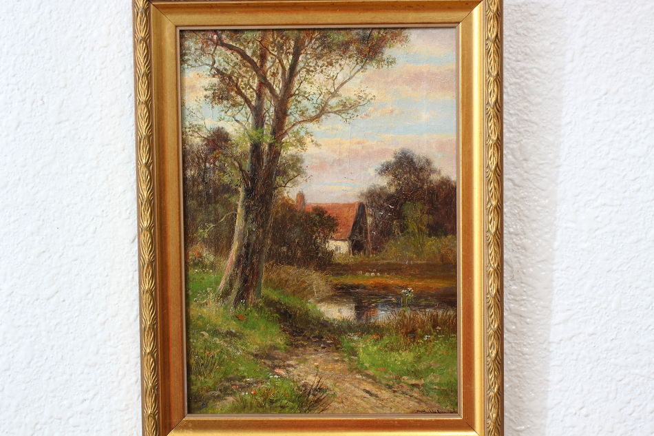 A house in the country / Oil painting