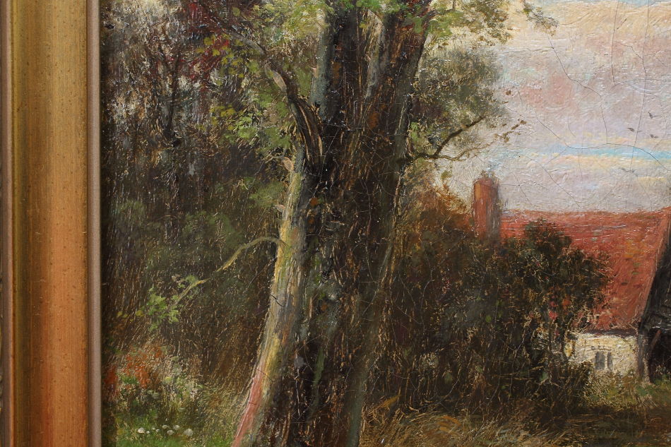 A house in the country / Oil painting