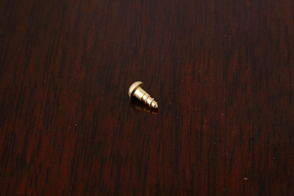 真鍮製ウッドスクリューラウンドヘッド (なべ頭マイナス木ねじ) 2g×1/4インチサイズ 200本入