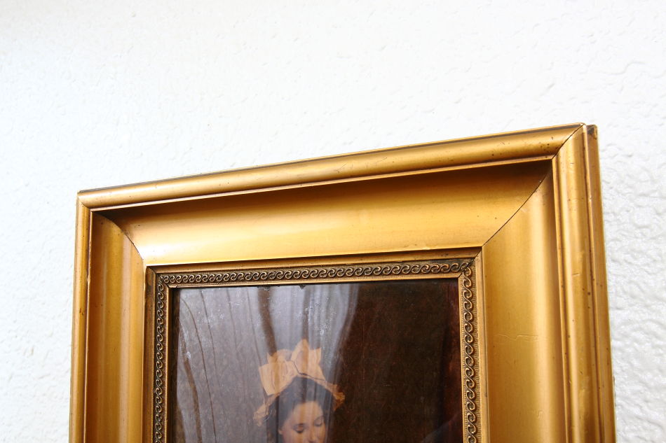A Lady in Victorian dress/ Crystolian Painting