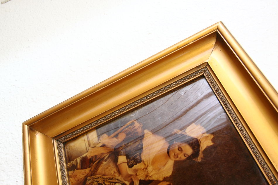 A Lady in Victorian dress/ Crystolian Painting