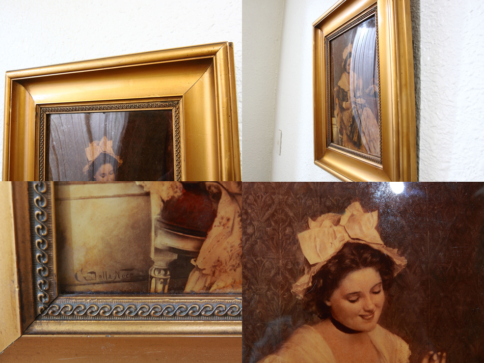 A Lady in Victorian dress/ Crystolian Painting