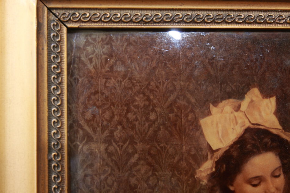 A Lady in Victorian dress/ Crystolian Painting