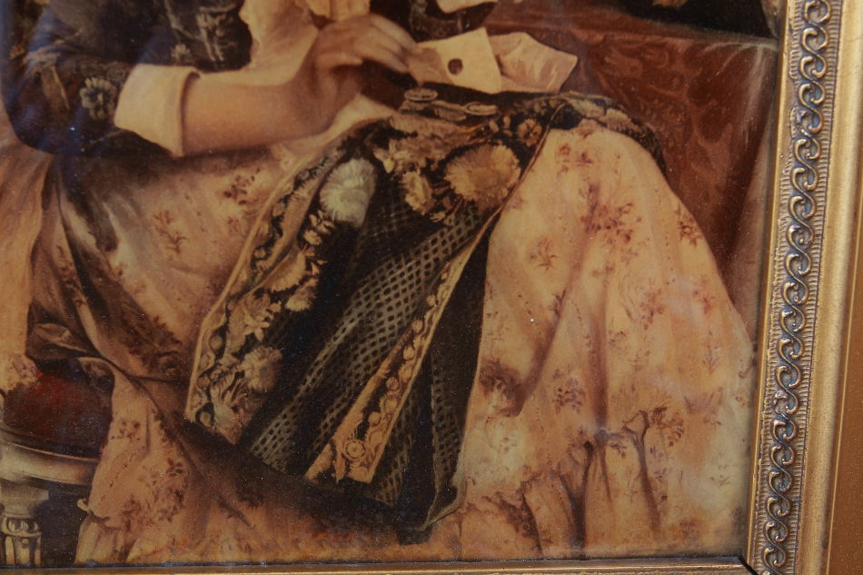 A Lady in Victorian dress/ Crystolian Painting