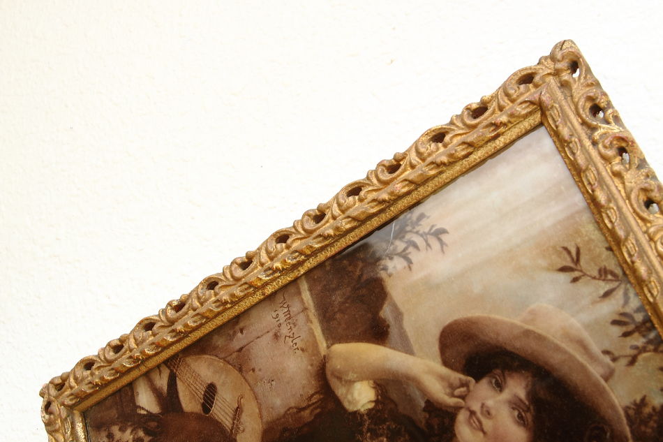 A Lady wearing A Large Hat/ Crystolian Painting