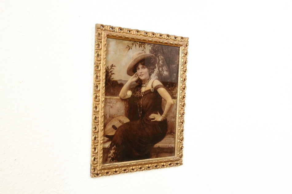 A Lady wearing A Large Hat/ Crystolian Painting