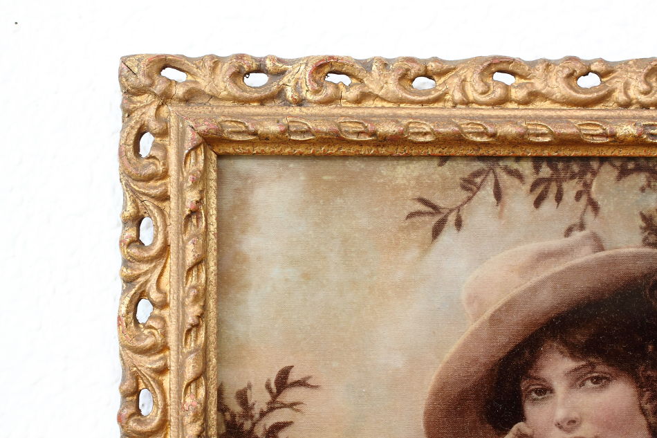 A Lady wearing A Large Hat/ Crystolian Painting