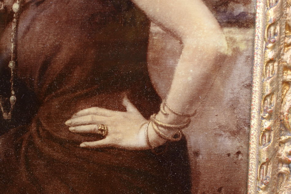 A Lady wearing A Large Hat/ Crystolian Painting
