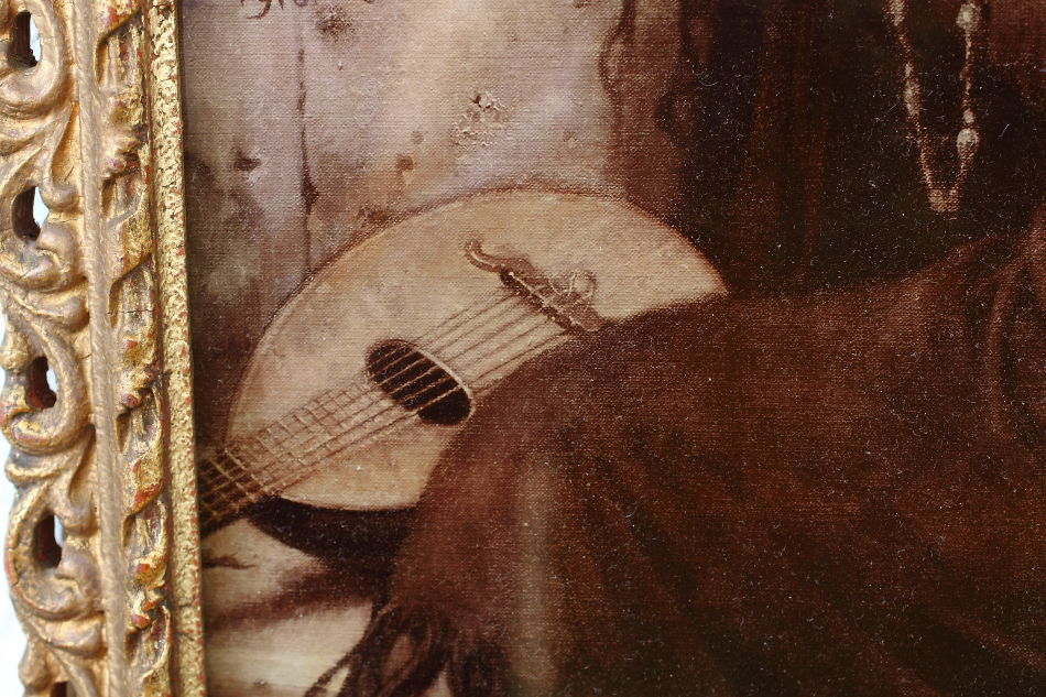 A Lady wearing A Large Hat/ Crystolian Painting