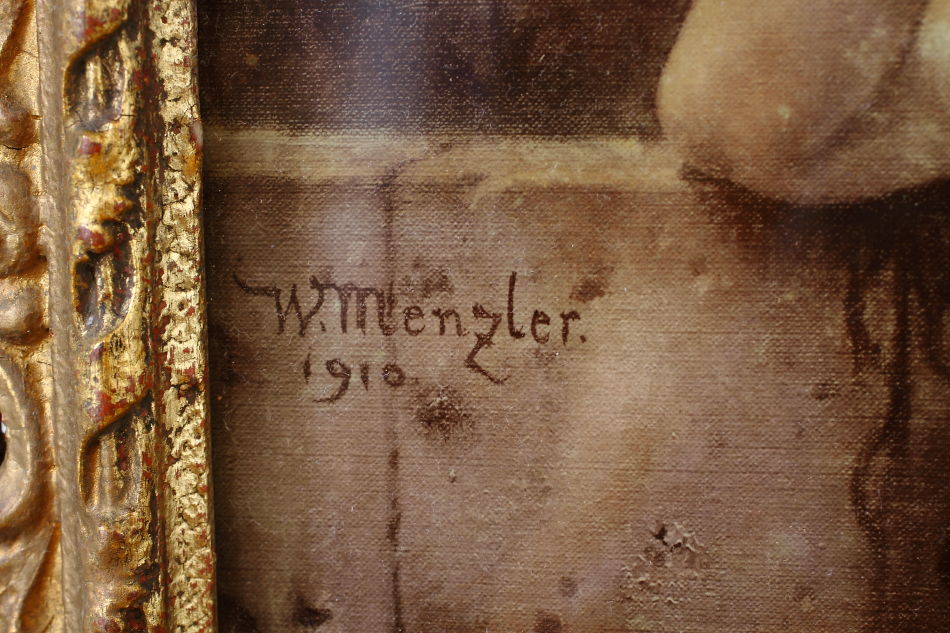 A Lady wearing A Large Hat/ Crystolian Painting