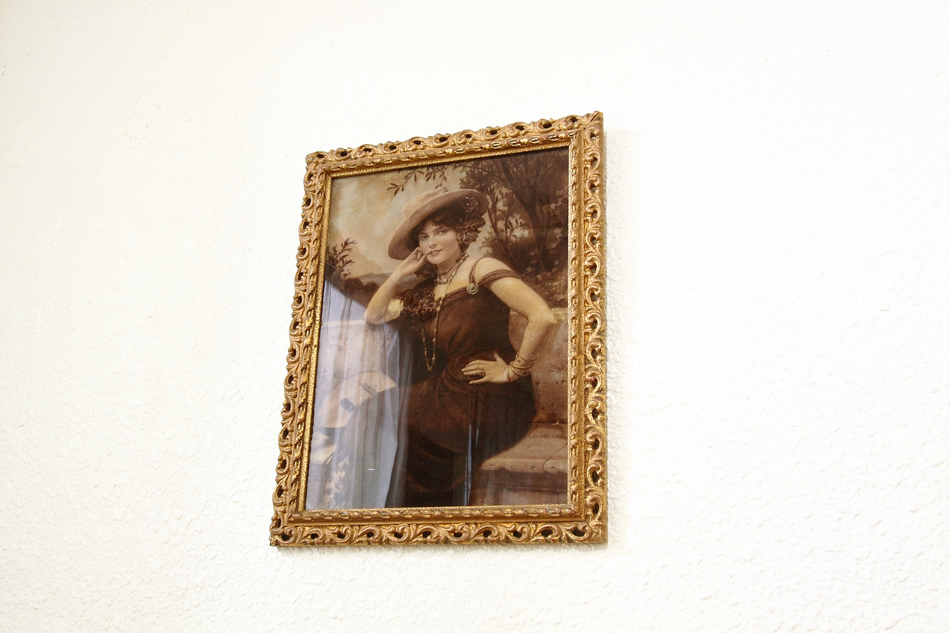 A Lady wearing A Large Hat/ Crystolian Painting