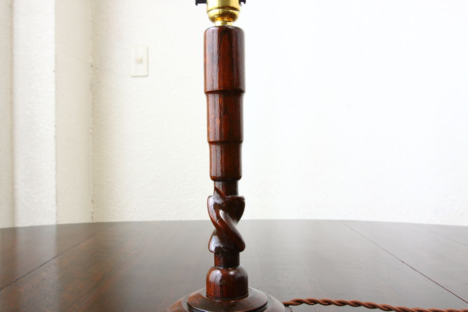 アールデコスタイル ツイストテーブルランプ/ベース 33cm