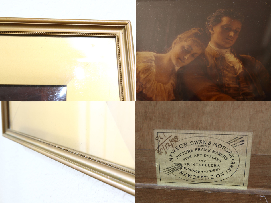 A Lady &Gents seated at piano/ Crystolian Painting