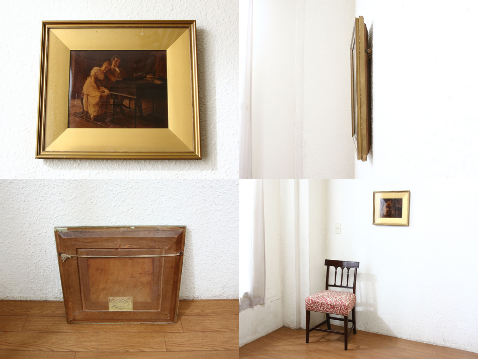 A Lady &Gents seated at piano/ Crystolian Painting