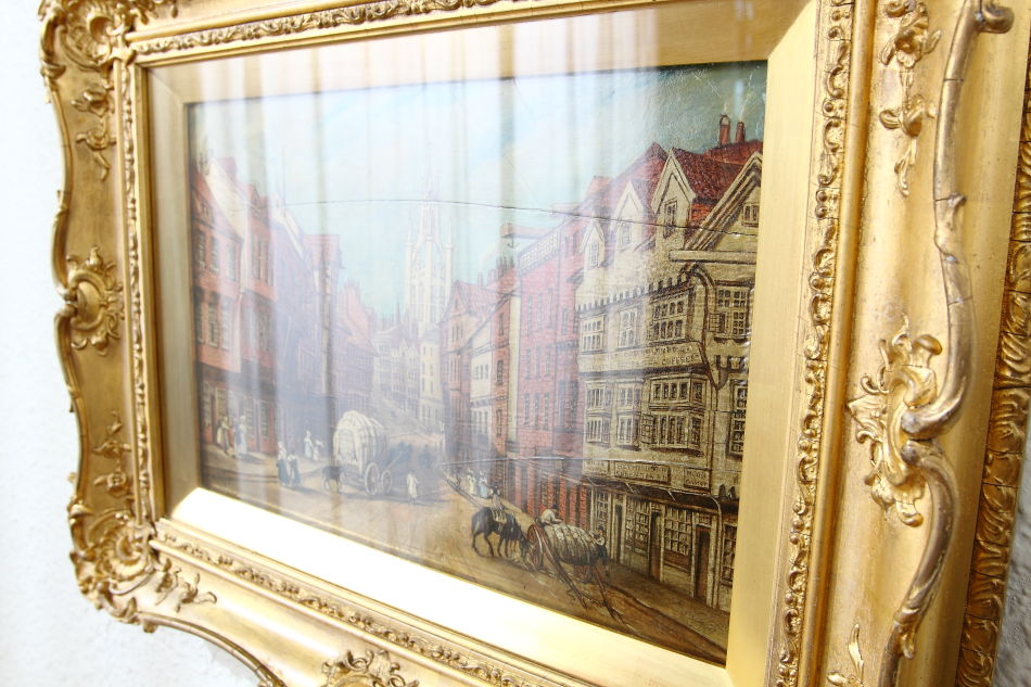 Newcastle Street Scene/ Oil painting