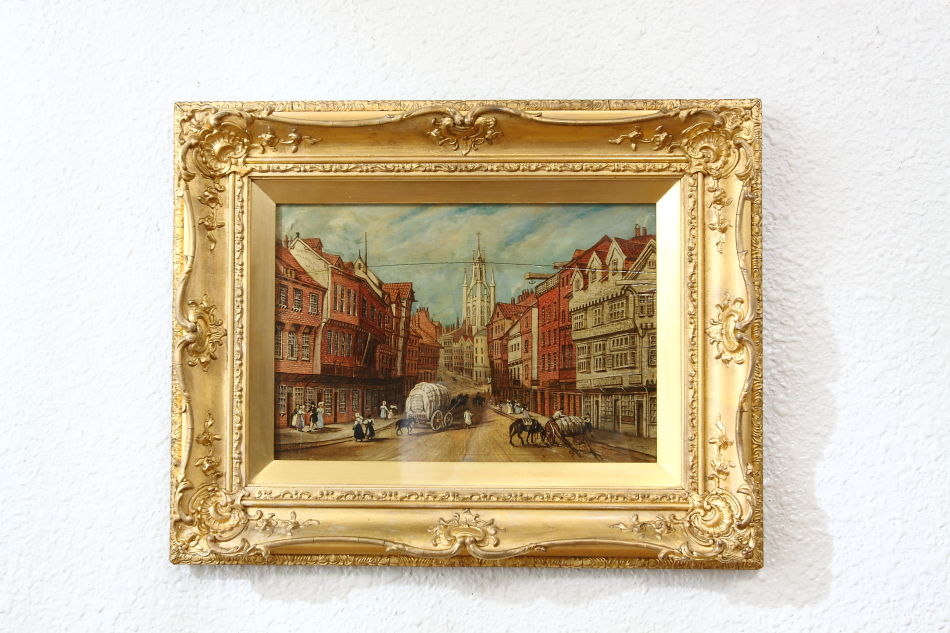 Newcastle Street Scene/ Oil painting