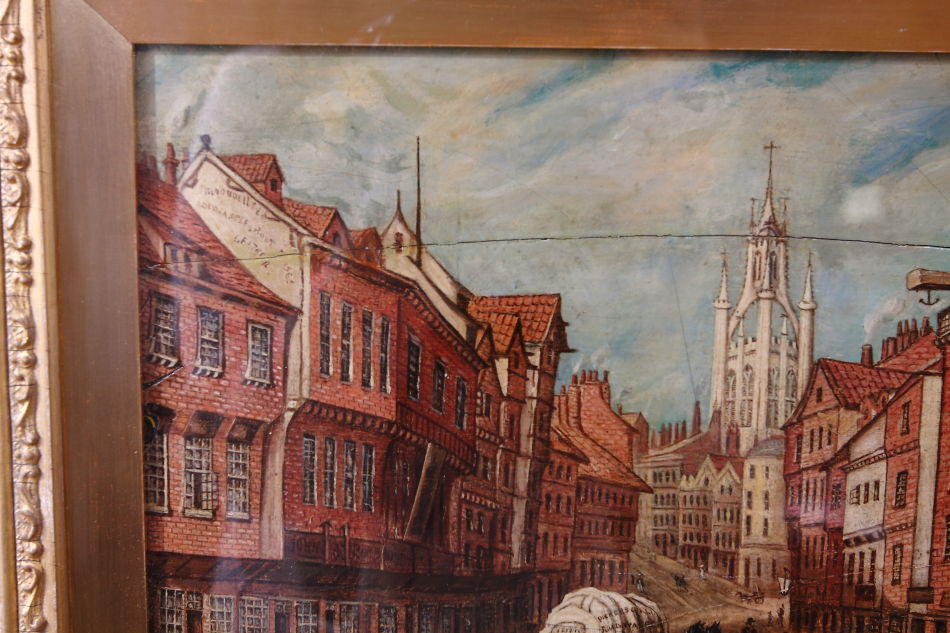 Newcastle Street Scene/ Oil painting