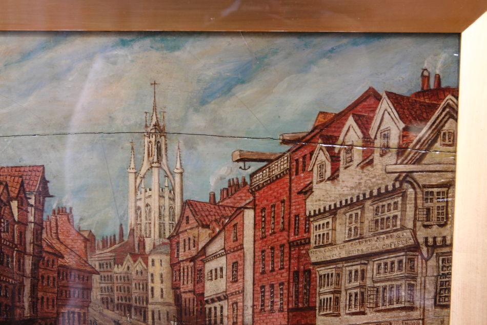 Newcastle Street Scene/ Oil painting