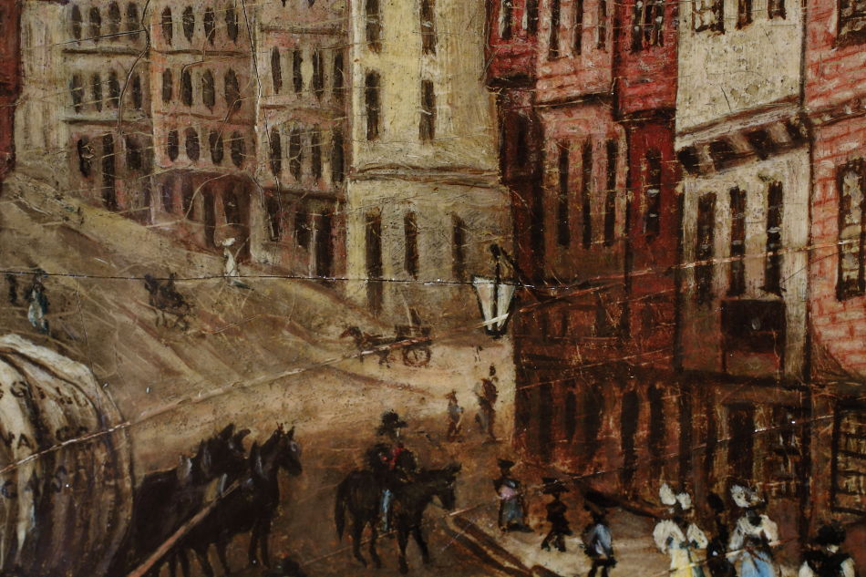 Newcastle Street Scene/ Oil painting