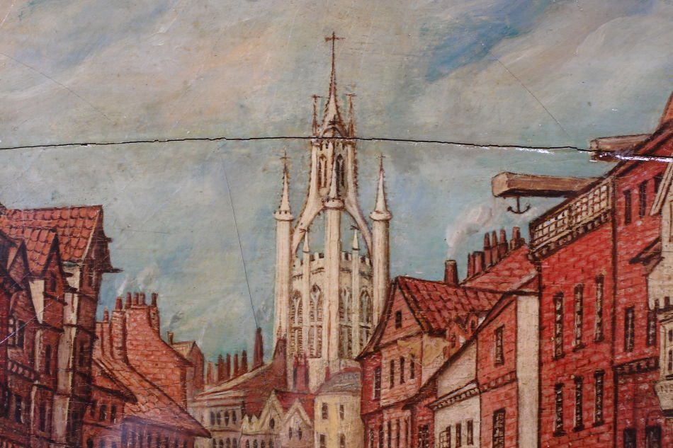 Newcastle Street Scene/ Oil painting