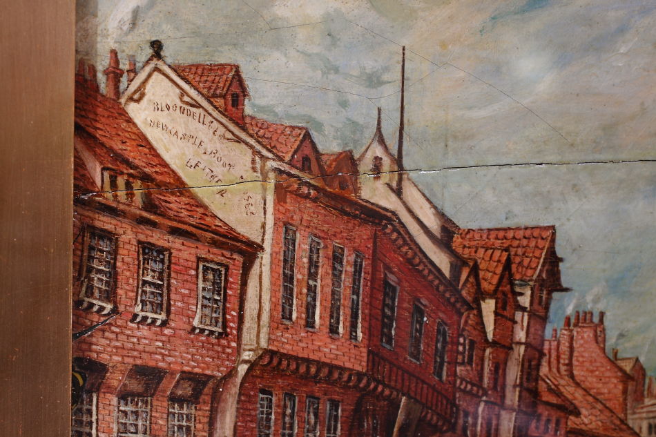 Newcastle Street Scene/ Oil painting