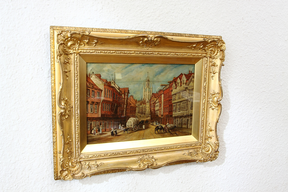 Newcastle Street Scene/ Oil painting