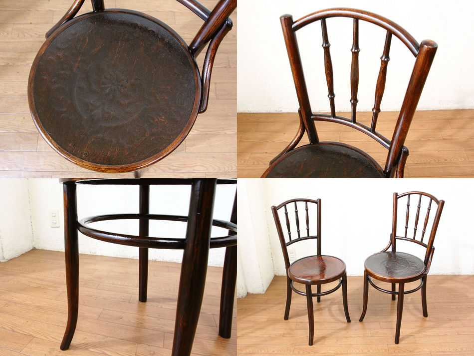 トーネットThonet No98スピンドルバックベントウッドチェア