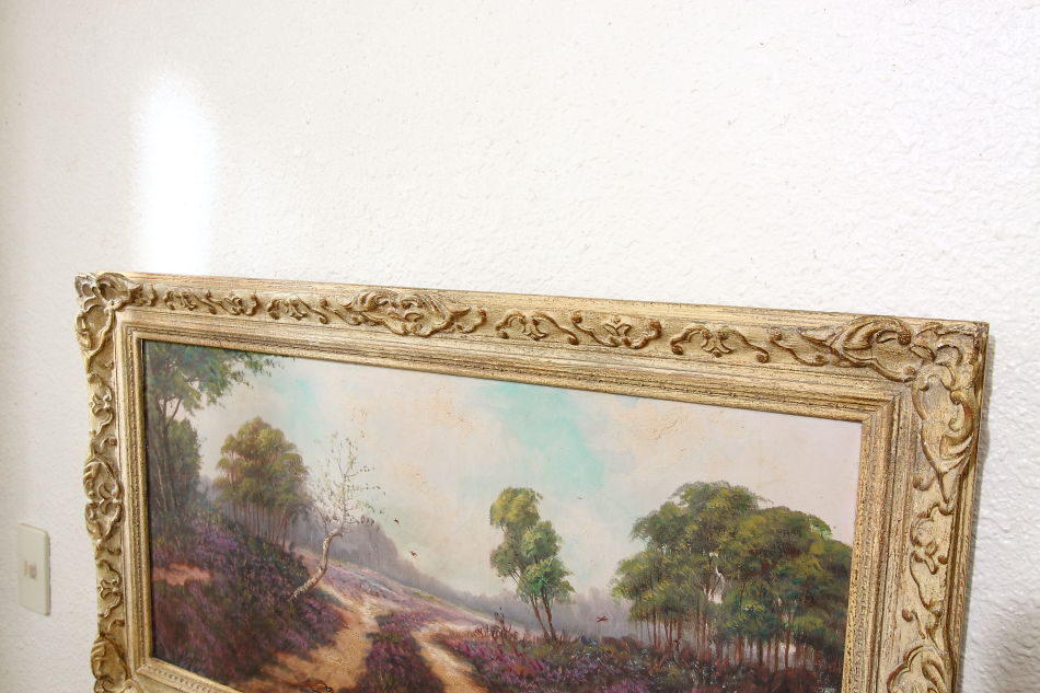 Pheasants in Woodland / Oil painting