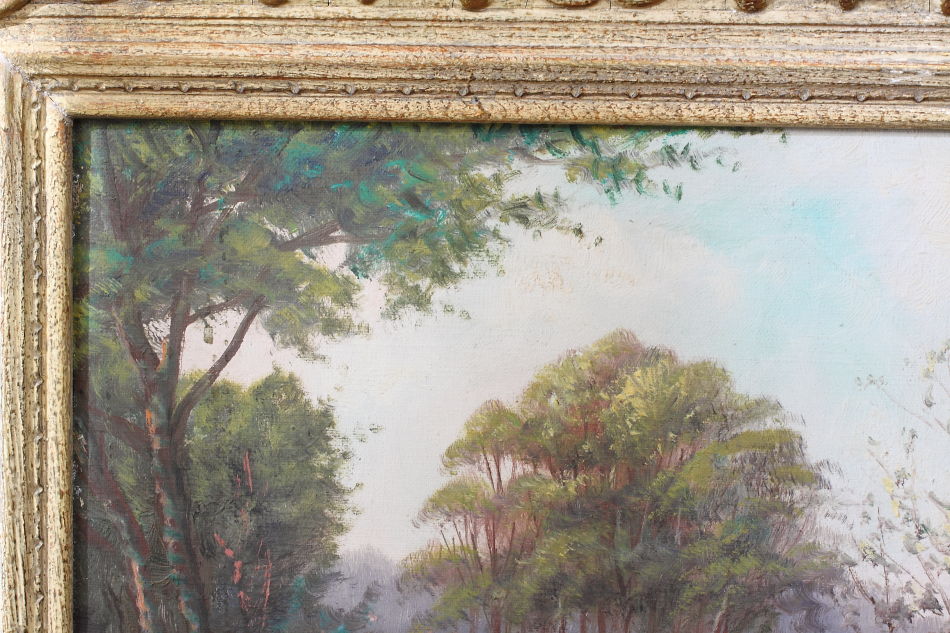 Pheasants in Woodland / Oil painting