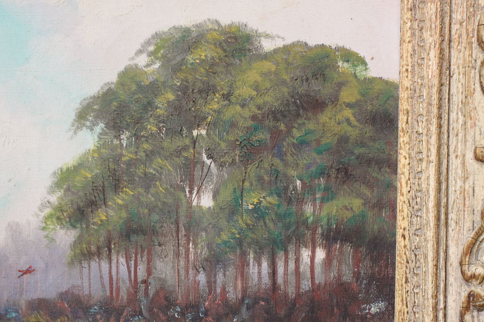 Pheasants in Woodland / Oil painting