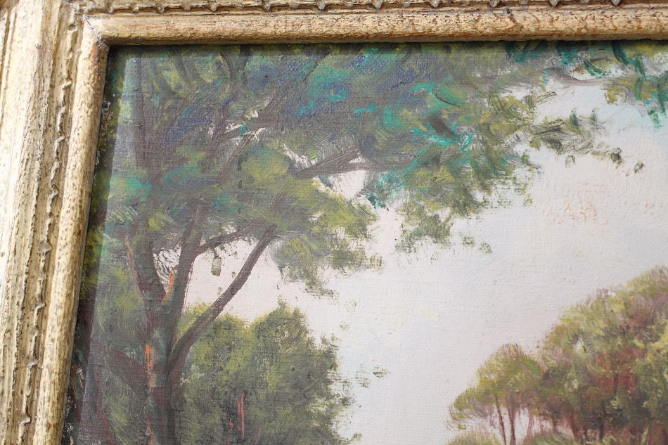 Pheasants in Woodland / Oil painting