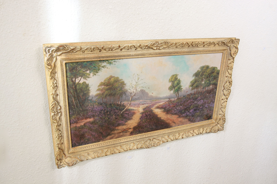 Pheasants in Woodland / Oil painting