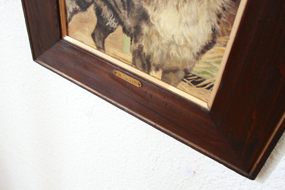 Victorian Portrait of a Dog / Oil painting