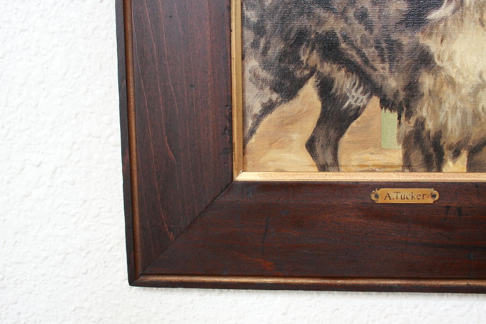 Victorian Portrait of a Dog / Oil painting