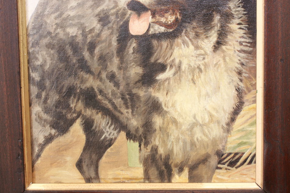 Victorian Portrait of a Dog / Oil painting