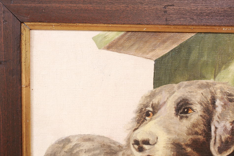 Victorian Portrait of a Dog / Oil painting