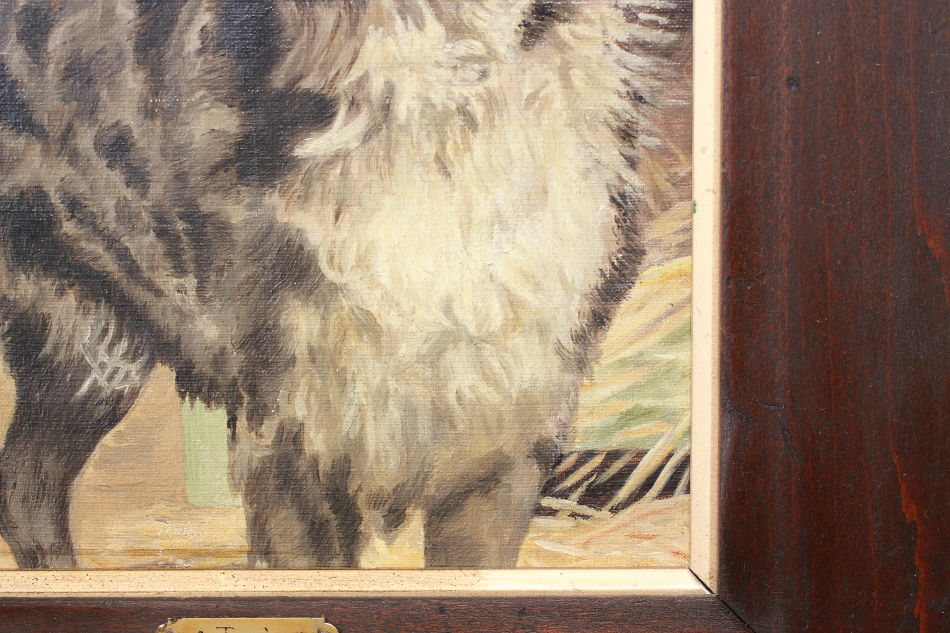 Victorian Portrait of a Dog / Oil painting