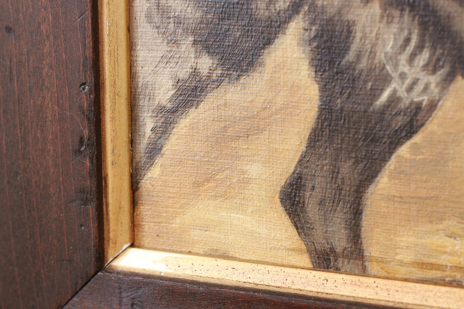 Victorian Portrait of a Dog / Oil painting