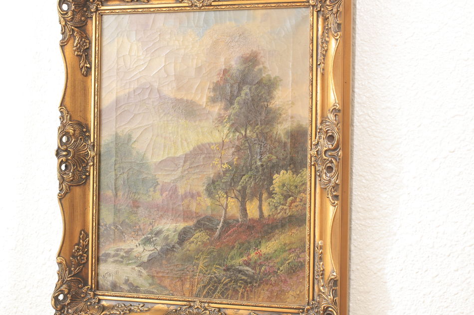 Landscape in the 19th century / Oil painting