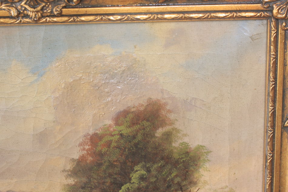 Landscape in the 19th century / Oil painting