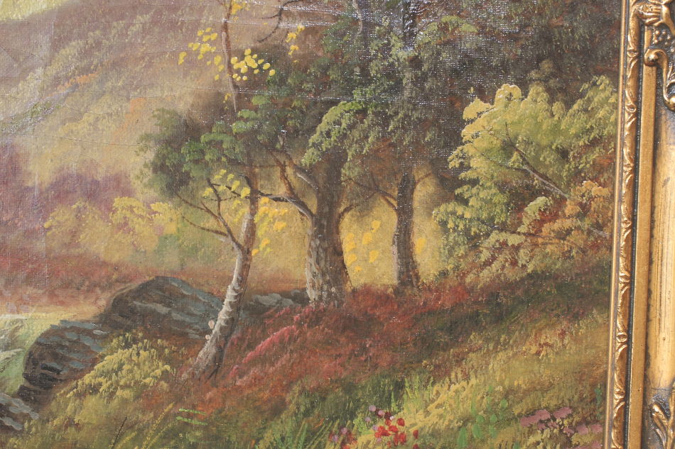 Landscape in the 19th century / Oil painting