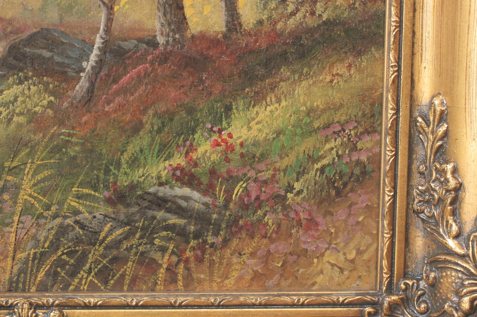 Landscape in the 19th century / Oil painting