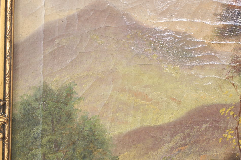 Landscape in the 19th century / Oil painting