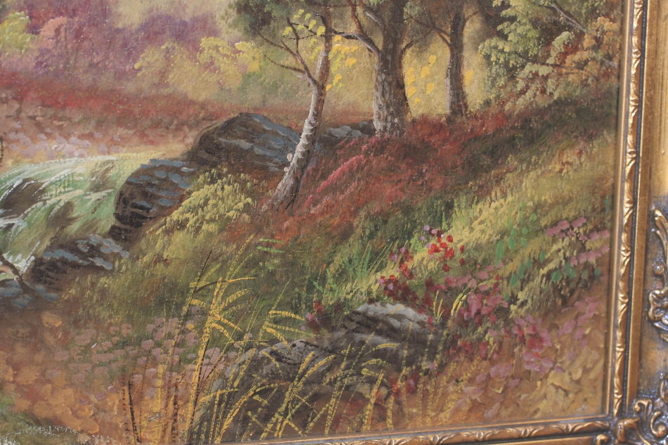 Landscape in the 19th century / Oil painting