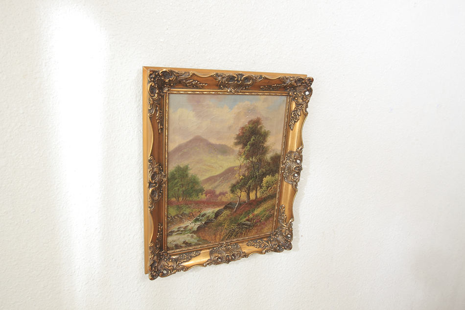 Landscape in the 19th century / Oil painting