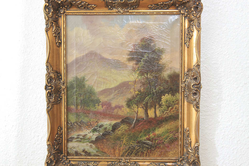 Landscape in the 19th century / Oil painting