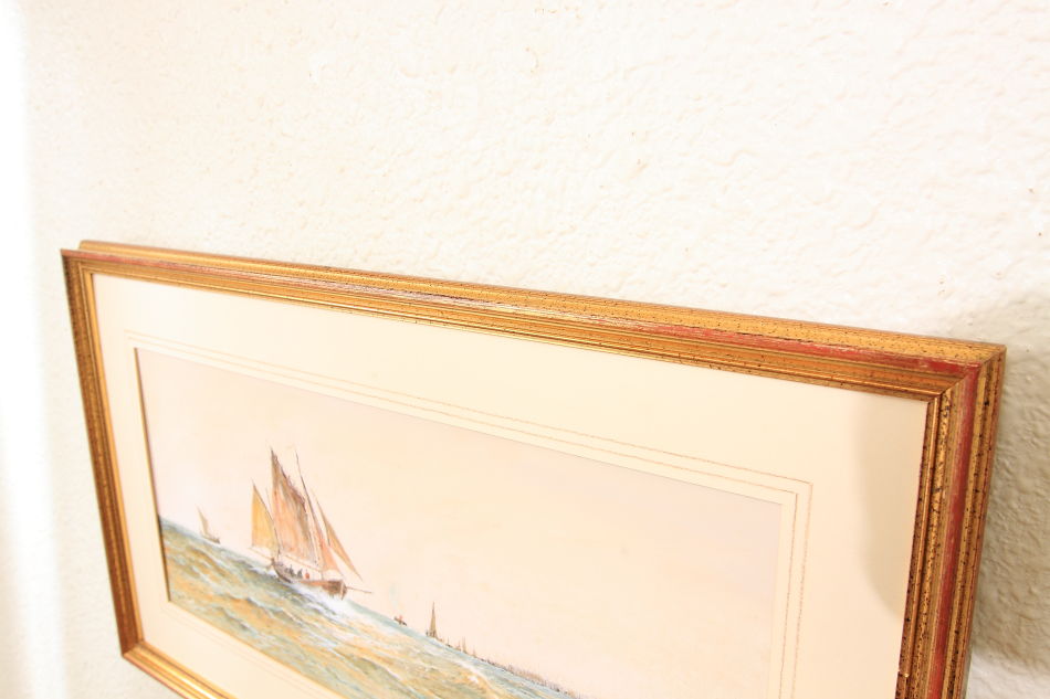 FISHING BOATS ”OFF YARMOUTH” / Water Colour